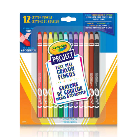 Project Easy Peel Crayon Pencils – 12 Count