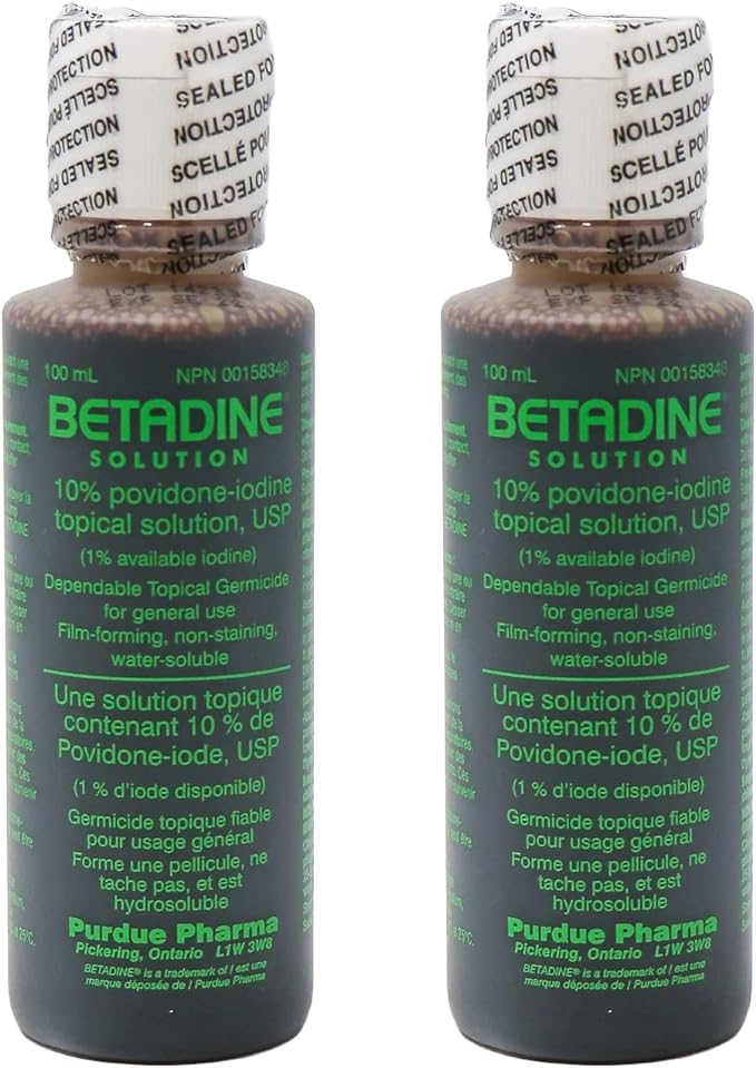 2-Pack Avrio Povidone-Iodine 10% Topical Solution,USP 100ml, .67 oz