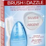 Connoisseurs Brush & Dazzle Silver Jewelry Cleaner Solution - for Gold & Diamond Ring, Necklace Polish Liquid Jewlery Cleaner