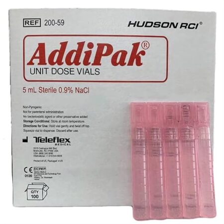 HudsonRCI AddiPak 5 mL Sterile 0.9% Saline Solution (RHUD59U) -100 Per Box