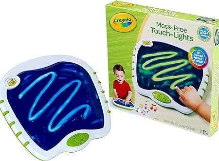 Crayola Toddler Touch Lights, Musical Doodle & Sensory Board, Sensory Toys for Toddlers, Mess Free Finger Painting, Ages 2+