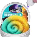 Crazy Aaron's Thinking Putty 4" Tin - Cosmic Infinite Nebula - Multi-Color Sparkle Glow Putty, Soft Texture - Never Dries Out