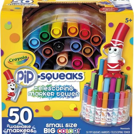 Pip-Squeaks Telescoping Marker Tower, Assorted Colors, 50/Set