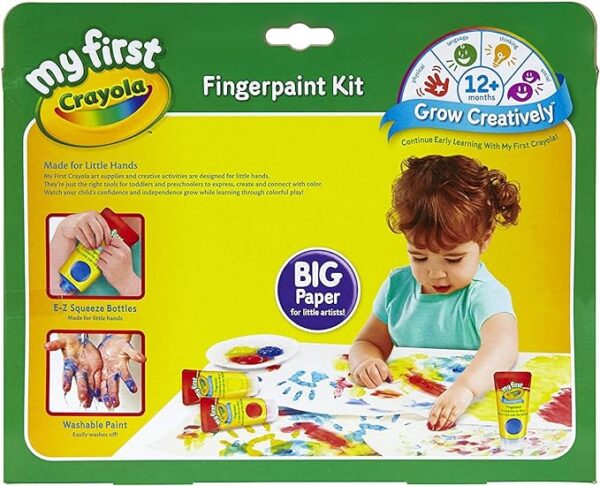 Crayola My First Fingerpaint Kit, Washable Paint, Gifts, Ages 1, 2, 3, 4, 5 - Image 2