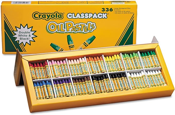 Crayola 524629 Oil Pastels,12-Color Set, Assorted, 336/Pack