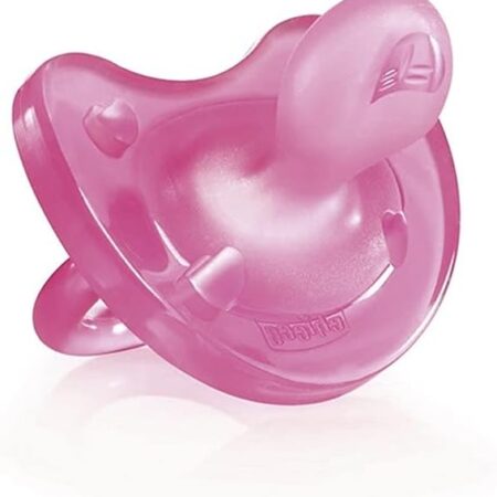 Chicco PhysioForma Silicone Dummy 0-6 Months, 1 Piece, Soft and Delicate Dummy, Various Colours, Pink