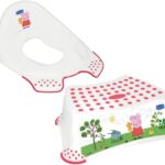 Peppa Pig 49613 Toilet Training Seat Bundled with Peppa Pig Step Stool with Non Slip Feet White
