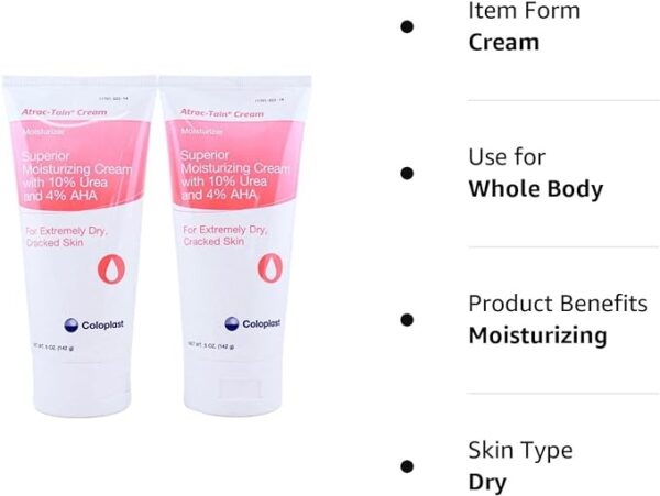 Coloplast Atrac-Tain Superior Moisturizing Cream - 5 Ounce Tube - Pack of 2 - Image 2