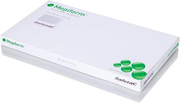 Mepiform with Safetac® Technology self adherent soft silicone sheeting, 4 X 7 Inch, 5 Count