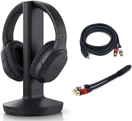 Sony RF400 Wireless Home Theater Headphones with Cables Bundle