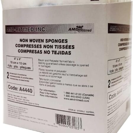 AMD-Ritmed BX/50 NON-WOVEN, STERILE GAUZE SPONGE, 4IN X 4IN 4PLY