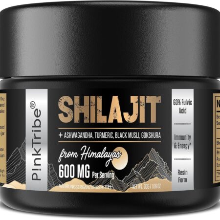 Shilajit Resin Gold Standard Shilajit - 600mg Himalayan Shilajit Blend with Ayurvedic Herbal Extracts, High Levels of Fulvic Acid, Supports Energy and Performance, 30 g (Pack of 1)