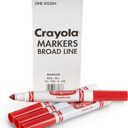 Crayola 12 Count Original Bulk Markers, Red
