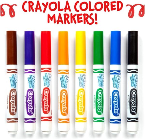 Crayola 12 Count Washable Bulk Markers, Black - Image 2