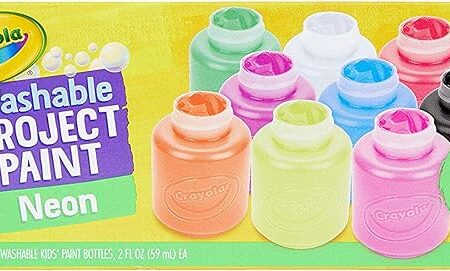 10-color Neon Washable Kids Paint (Set of 10)