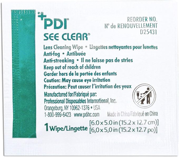 PDI D25431 See Clear Eye Glass Cleaning Wipes (Pack of 120) - Image 2