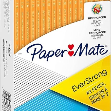 Paper Mate EverStrong #2 Pencils, Reinforced, Break-Resistant Lead When Writing, 72 Count
