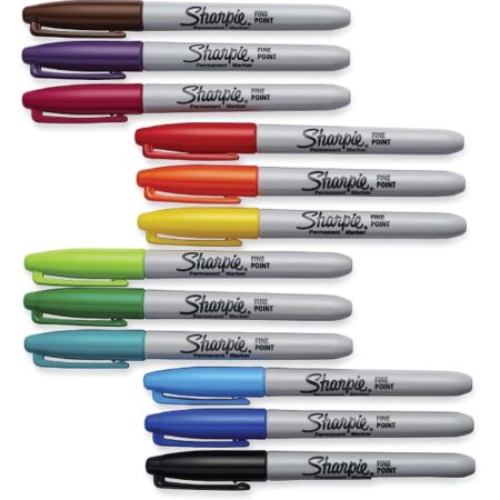 Sanford 30075 Markers Sharpie Fine Point Permanent, 12-Pack