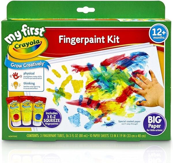 Crayola My First Fingerpaint Kit, Washable Paint, Gifts, Ages 1, 2, 3, 4, 5