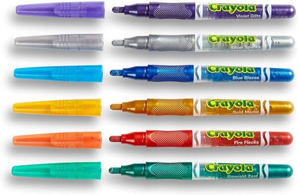 Crayola Glitter Markers 6ct - Image 2