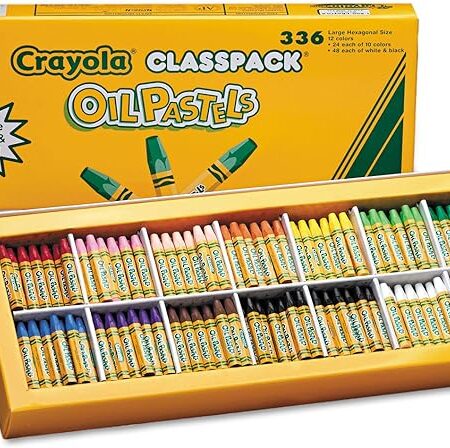 Crayola 524629 Oil Pastels,12-Color Set, Assorted, 336/Pack