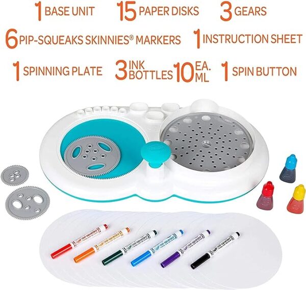 Crayola Spin & Spiral Art Station, DIY Crafts, Toys for Boys & Girls, Gift, Age 6, 7, 8, 9 - Image 2