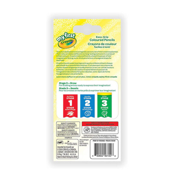 Crayola Easy Grip Coloured Hexagonal Pencils 8 Count - Image 2