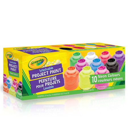 WASHABLE NEON PAINT JARS – COUNT OF 10 – 59ML