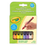 Crayola Washable Tripod Grip Crayons, 8 Count
