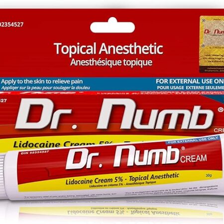 Dr. Numb Tattoo Numbing Cream 5% Lidocaine Extra Strength Topical Anesthetic Cream